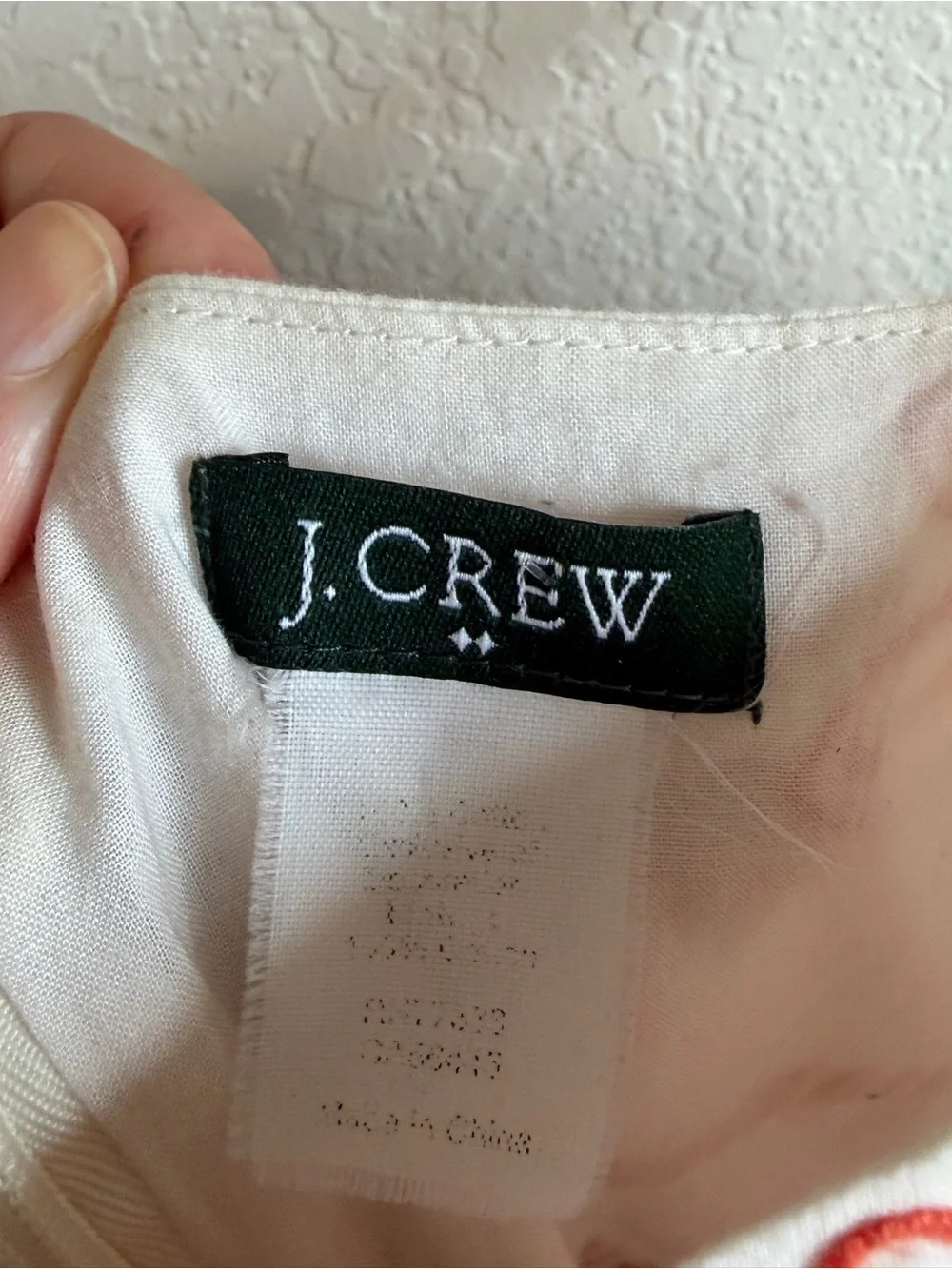 J. Crew white & red floral embroidery sun dress